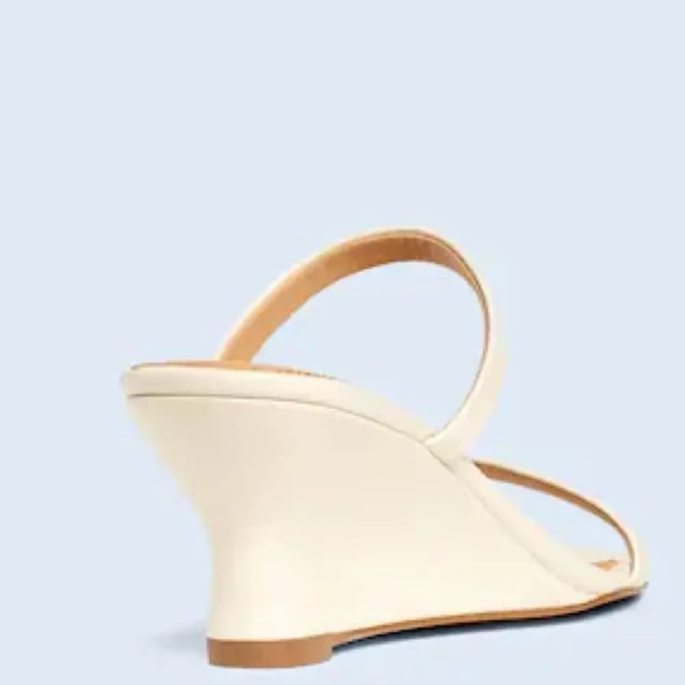Madewell Cream Strappy Wedge Sandals